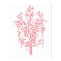 Pink Rose Graphic Postcard