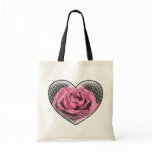 Pink Rose Heart Bag