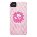 Pink Rose Iphone 4s case-mate case Iphone 4 Case
