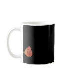 Pink rose left corner black background design mugs