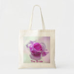 Pink Rose of love - Bride Canvas Bag