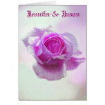 Pink Rose of love - Wedding invitation Greeting Card