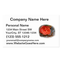 Pink Rose on Metal Mallet Bells Business Cards