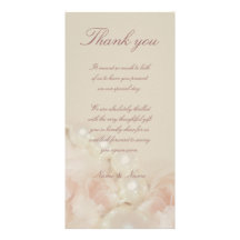 Pink rose pearls thank you cards parties functions photo greeting card