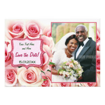 Pink Rose - Vow Renewal Personalised Invitations