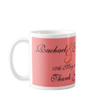 Pink rose wedding favour mug...