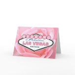 Pink Rose WEDDING in Las Vegas Card