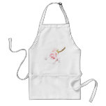 Pink Rose with rain drops Apron