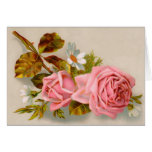 PINK ROSES GREETING CARD