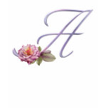 Pink Roses Monogram A t-shirts