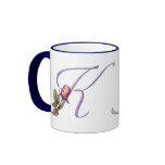 Pink Roses Monogram K mugs