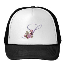 Pink Roses Monogram S Hat