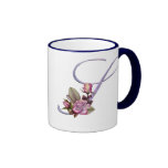 Pink Roses Monogram S Mugs
