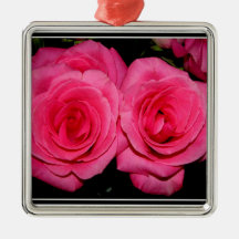 Pink Roses Ornaments
