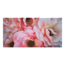 Pink Roses Custom Photo Card