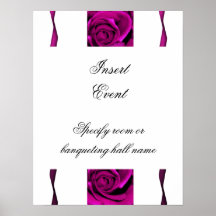 Pink roses posters templates - customisable