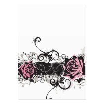 Pink roses Profile Card Business Cards