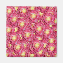 Pink roses refrigerator magnets