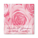 Pink Roses Save the Date Fridge Magnet