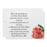 Pink Roses Wedding Invitation