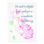 Pink Roses Wedding Invitation