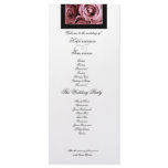 PINK ROSES Wedding Program Announcement Customized Rack Card