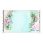 Pink Roses Zebra Print Business Cards