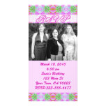 pink rsvp photo cards
