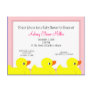 Pink Rubber Ducky Shower Invitation