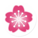 Pink Sakura Wedding Stickers