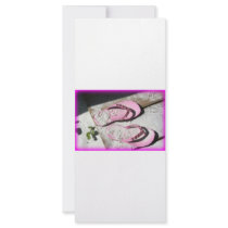 Pink sandy flip flop sandals on Florida beach