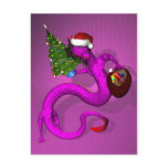 Pink Santa Dragon Post Cards