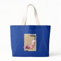 Pink Satin Ankle Straps on Safari Bags