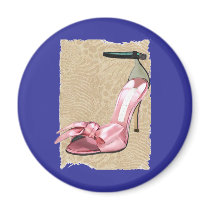 Pink Satin Ankle Straps on Safari