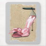 Pink Satin Ankle Straps on Safari Mouse Mats