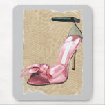Pink Satin Ankle Straps on Safari mousepads