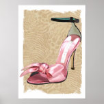 Pink Satin Ankle Straps on Safari Posters