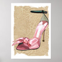 Pink Satin Ankle Straps on Safari Posters