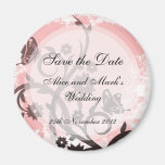 Pink Save The Date Magnet