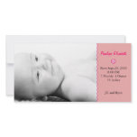 Pink Scallop Birth Announcement Photo Card