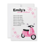 Pink Scooter invitations