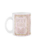 Pink Sexy Girl Butterfly Mug