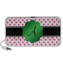 Pink shamrocks monogram PC speakers