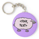 Pink Sheep, <YOUR TEXT> Keychains