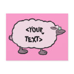 Pink Sheep, <YOUR TEXT> Post Card
