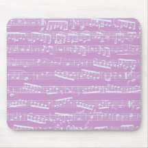Pink Sheet Music Mouse Pads