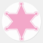 Pink Sheriff Badge Sticker