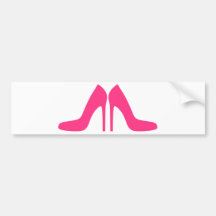 Pink Shoe Pumps Bumper Stickers