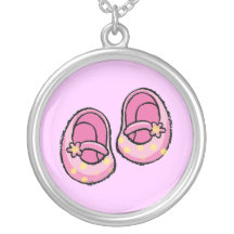 Pink shoes necklaces