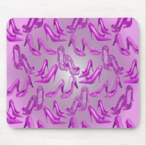 Pink Shoes Theme Mouse Pads